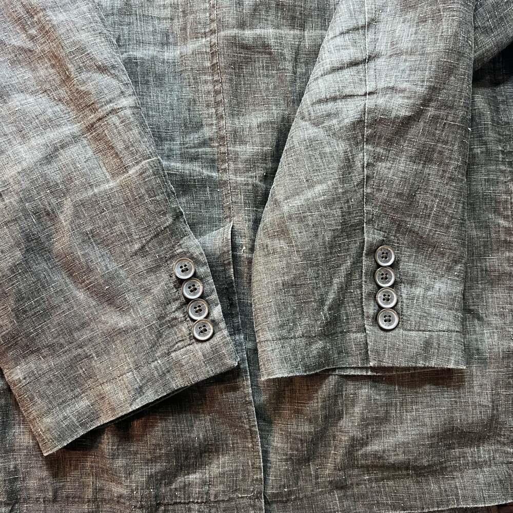 Alfani Men's 100% Linen Two-Button Blazer Jacket Size XL, Brown/Grey Txture - Picture 11 of 11